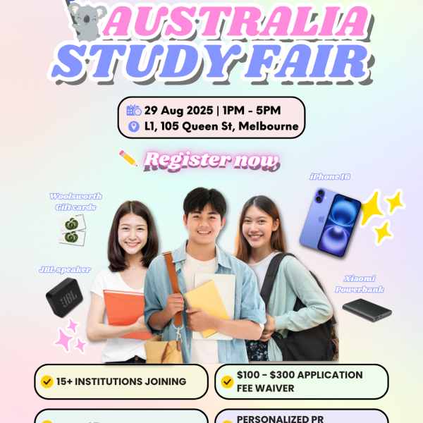 Aug 29 🎓 2025 Australia Study Fair