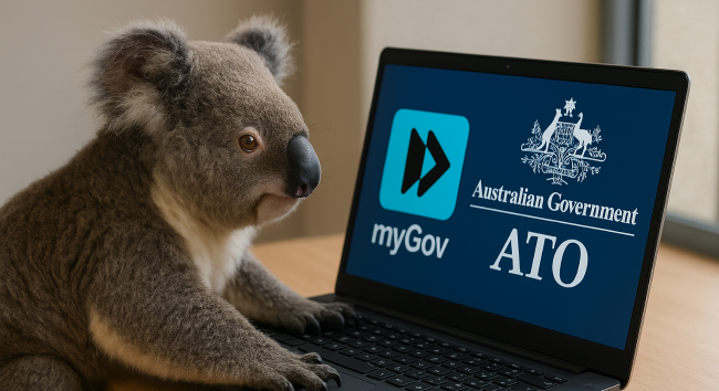 無尾熊操作電腦連結 MyGov 與 ATO ｜2025 澳洲報稅季 MyGov 連結 ATO 流程教學 圖解