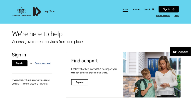 MyGov 官網登入頁面教學截圖｜2025 澳洲報稅季 MyGov 連結 ATO 流程教學｜如何用 MyGov 線上報稅