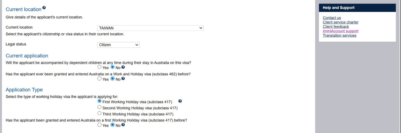 417澳洲打工度假 體檢表申請 先登入申請人帳戶 申請人名稱密碼