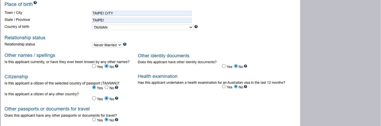417澳洲打工度假 體檢表申請 先登入申請人帳戶 申請人名稱密碼
