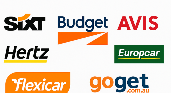 澳洲租車公司標誌合集:Sixt、Avis、Hertz、Budget、Europcar、Flexicar、GoGet